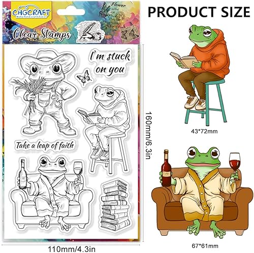 CHGCRAFT Tampons Transparents en Silicone Motif Arbre Souris Champignon pour Scrapbooking Décoration D'Album Photo 4.3x6.3 pouce - Nail Gallerys