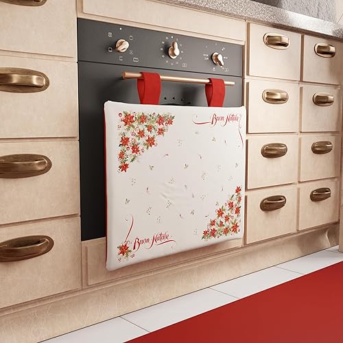 PETTI Artigiani Italiani - Centre de Table de Noël 90x90 cm, Tissu en Microfibre Doux et Résistant, Décoration Élégante pour Fêtes, Motif 'Tartan', 100% Fabriqué en Italie - Nail Gallerys