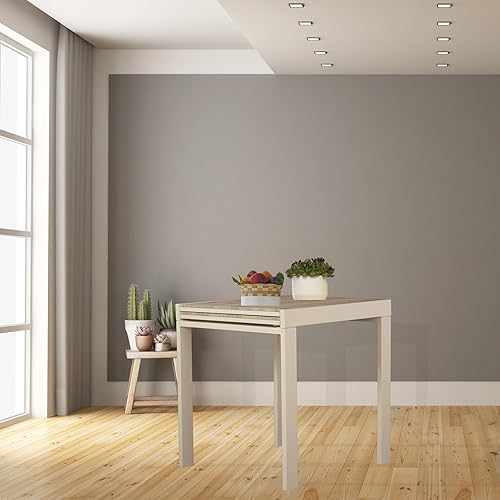 YELLOO Mod. Sanremo Table Bar Cuisine 70x70 Extensible 70x140 cm Beige Cuisine - Nail Gallerys