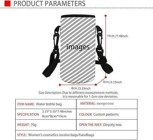 UOIMAG Sac porte-bouteille isotherme en néoprène avec bandoulière pour sports de plein air - Nail Gallerys