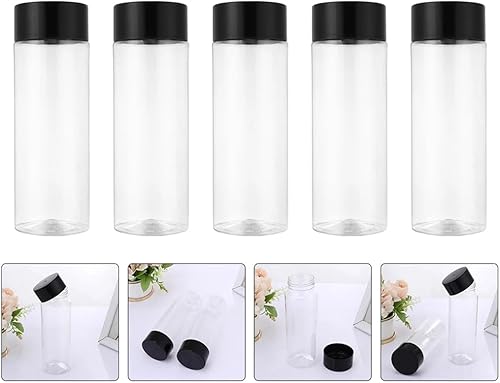 Wisboey 10 Pièces 300 Ml/10 Oz Bouteille de Jus en Plastique Transparent Récipient de Stockage de Céréales Grossières Bouteille de Boisson Facile à Installer Facile à Utiliser - Nail Gallerys