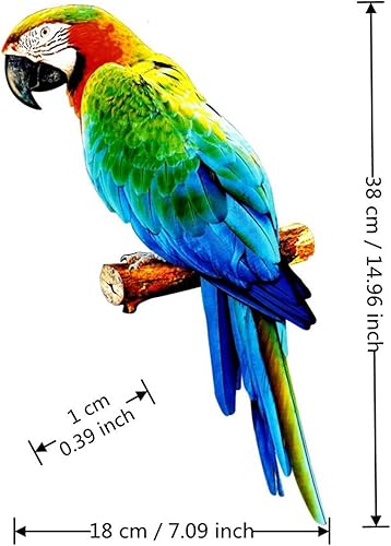 DEARBIRDER Décoration Murale Perroquet en Métal, 14.96'' Oiseau Coloré Mur Sculpture Decpt, Décorations Murales Suspendues en Forme d'aras Tropicaux pour Extérieur Intérieur - Nail Gallerys