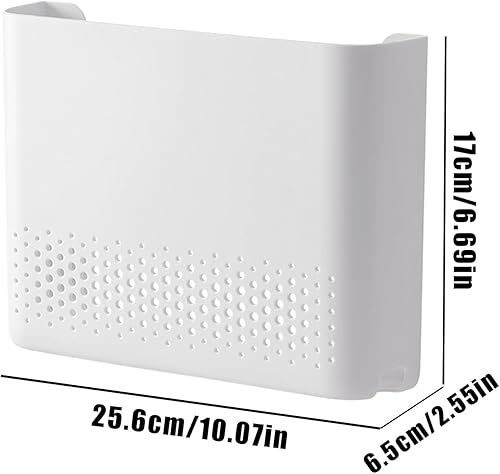 Boîte de rangement WiFi, support mural pour routeur avec ventilation thermique, 30 x 6,5 x 22 cm, étagère de gestion des câbles, support de modem caché, appartement, dortoir, chambre à coucher, salon - Nail Gallerys
