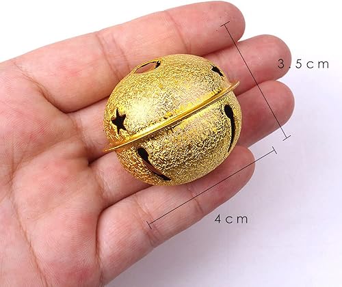 Lot 10 clochettes 4 cm pour Bricolage,clochettes,clochettes Noël,Cloches Noël,clochettes en métal,idéales pour l'artisanat,Les Bijoux,Les Festivals,la décoration,Les Animaux Compagnie,Argent A - Nail Gallerys