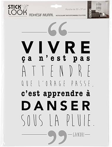 Atmosphera - Sticker Texte Citation - 30x40 cm - Modèle 1 - Nail Gallerys