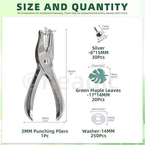 Keadic Lot de 491 pinces de fixation en métal pour papier et perforation à trou unique - Multicolore - Mini broches fendues - Pastel - Avec rondelles pour la fabrication de scrapbooking DIY S - Nail Gallerys