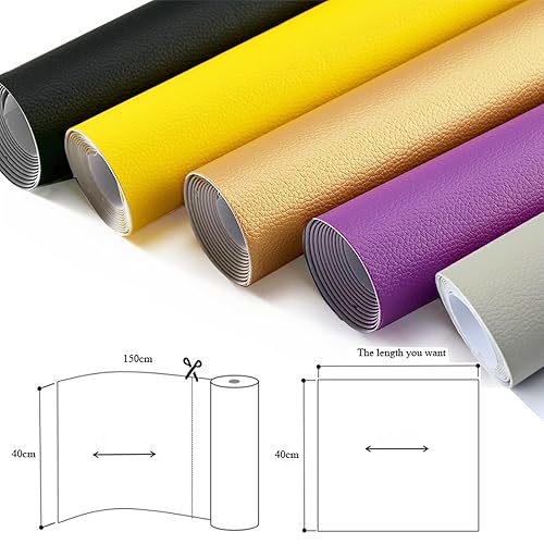 DIKARIYA Patch de Réparation en Cuir, Simili Cuir Autocollant,Patch Cuir Auto-adhésif Rénovation,Kit Reparation Cuir pour Canapés/Sièges de Voiture/Meubles/Vestes Gris Clair 40x150CM - Nail Gallerys