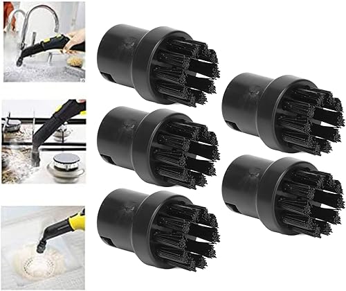 Longzhuo 5 pièces Brosse de Moteur à Vapeur Brosse de Nettoyage à Vapeur Noire Brosse de Remplacement pour Karcher SC1 SC2 SC3 SC4 SC5 - Nail Gallerys