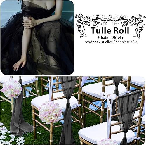 Rouleau de Tulle Rouge Tissu - 30 cm x 91,4 m Tulle Mariage Décoration 100 Yards, Tulle Ruban Rouleaux, Tissu Tulle pour Bricolage Tutu Jupe Mariage Chemin de Table Décoration(Rouge) - Nail Gallerys