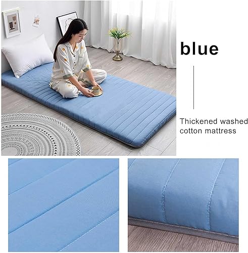 FQDZ Matelas de sol simple avec sac de rangement sous vide réutilisable – Tapis tatami japonais, matelas futon en coton, enroulable, chaise longue pliante, lit d'invité, canapé de camping, lit - Nail Gallerys