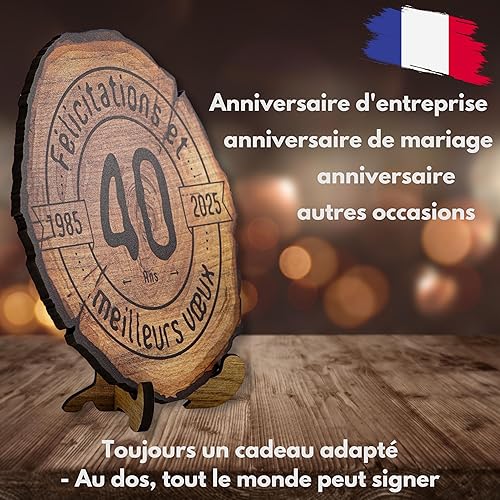 DARO Design - Disque en bois - 70 ans - Taille 20 cm - Cadeau pour anniversaire, 70e anniversaire - Félicitations - Nail Gallerys