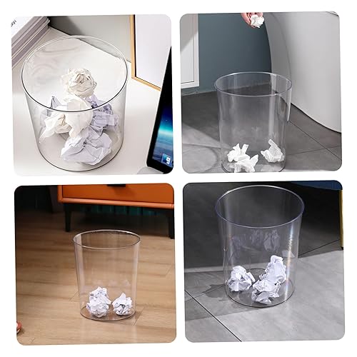Nyutcwe Petite boîte de poubelle, poubelle en plastique transparente de 6, 5x6, 1 pouces, panier déchets réutilisable pour chambre, salon, cuisine, salle bain - Nail Gallerys