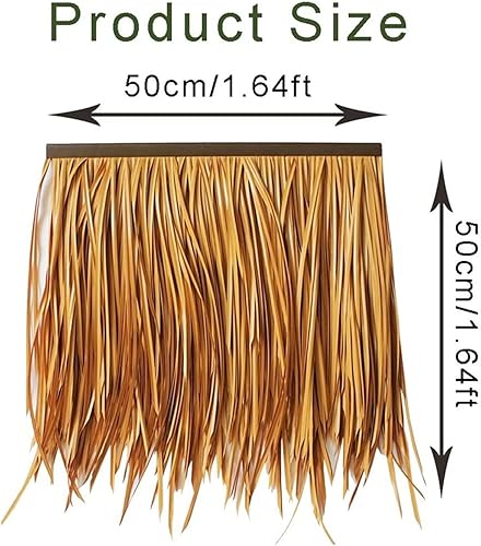 Chaume pour toiture Rouleau De Chaume De Palmier Naturel Toit De Chaume De Palmier Toit De Chaume Artificiel Toit De Paille De Tuiles De Chaume Mexicaine Tiki Bar Tiki Bar Gazebo Parasols (Size:2 PCS) - Nail Gallerys