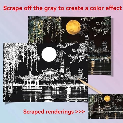 Louttary Accessoires Faits à la Main pour Adultes, Outil de Décompression, de Dessin, de Grattage, de Peinture, Cadeau d'anniversaire, Bricolage, A - Nail Gallerys