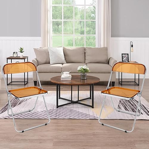 WODFARR Table Pliable,Table Pliante Transparent, idéale pour Petit Bureau, Table d'appoint ou Petit Bureau d'ordinateur,Le Bureau, la Table d'appoint,Pet(02,Tables Transparentes) - Nail Gallerys