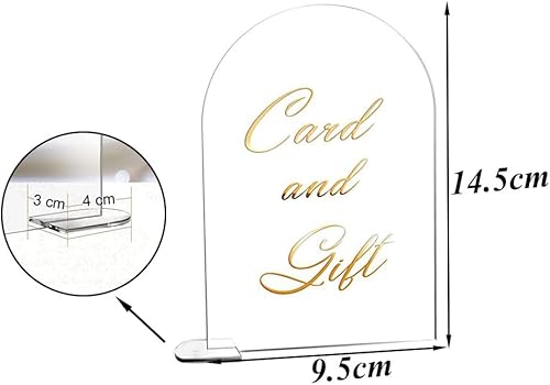 Niaciswe Panneau Acrylique Transparent Mariage 15 Pièces en Forme d'Arche - Plan de Table - Nail Gallerys