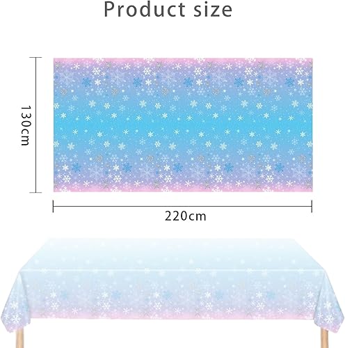 Lot de 3 nappes jetables en forme de flocons de neige - Décoration de fête d'anniversaire - Décoration pour Noël, anniversaire, fête, festival - Nail Gallerys