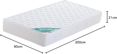 Nuits D'or Matelas 140x190 Tres Ferme Mousse Indéformable Haute résilence 35 Kg/m3 Epaisseur 21 cm (140_x_190_cm) - Nail Gallerys