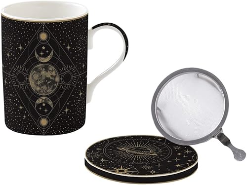 Easy Life COFFRET TISANIERE 35CL EN PORCELAINE AVEC FILTRE INOX CELESTE - Nail Gallerys