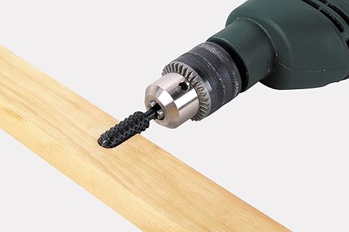 wolfcraft 2531000 (L) escofina para madera, cilíndrica, punta redonda, vástago 6,35 mm PACK 1,argent - Nail Gallerys