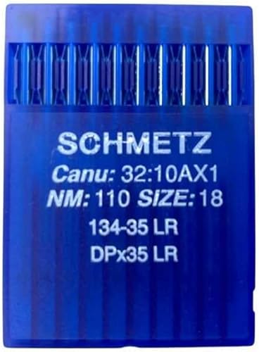 10 aiguilles Schmetz Machine à coudre industrielle NM: 110 TAILLE: 18 134 35 LR DPx35LR - Nail Gallerys