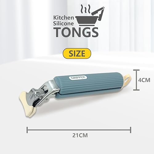 Lot de 2 pinces de cuisine en silicone, pince anti-brûlure, pour friteuse à air, four à micro-ondes, plateau chaud de cuisine (avec 2 gants isolants thermiques) - Nail Gallerys