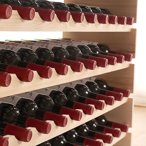 HUOLE Porte-Bouteilles en Bois, Casier à Vin Range Bouteille, Casier à Vin, Support à Bouteilles en Bambou pour 5 Bouteilles, 13.5 * 12 * 53cm-5 grilles - Nail Gallerys