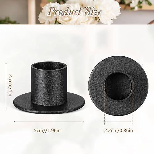 Gulfmew 12 Pièces Bougeoir pour Bougies Bâtons Chandelier pour Bougies de Table Douilles pour Bougies en Métal Porte-Bougies pour Décoration de Salon Salle à Manger Chambre à Coucher(Blanc) - Nail Gallerys