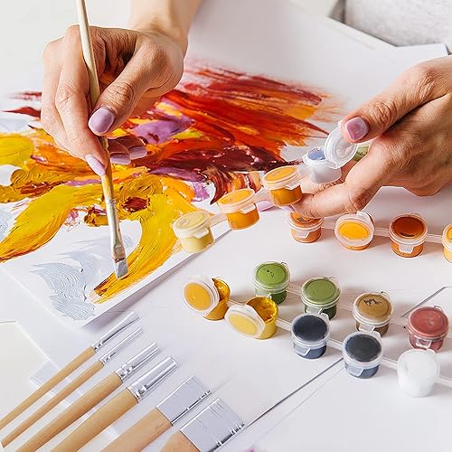 cobee Ensemble de pinceaux en bois, 6 pièces pinceaux pour peinture acrylique Kit de pinceaux de peinture pinceaux d'artiste pour huile aquarelle toile planches Rock corps visage Nail Art - Nail Gallerys