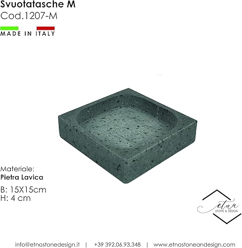 Vide-poche M en pierre de lave Etna, porte objet, Organisateur pour intérieur, boîte à bijoux, Etna Stone&Design - Nail Gallerys