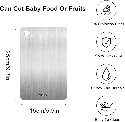 Planche à Découper en Titane Multifonction 2025 - Double Face, Qualité Alimentaire, pour Garantir le Goût Original des Ingrédients - Nail Gallerys