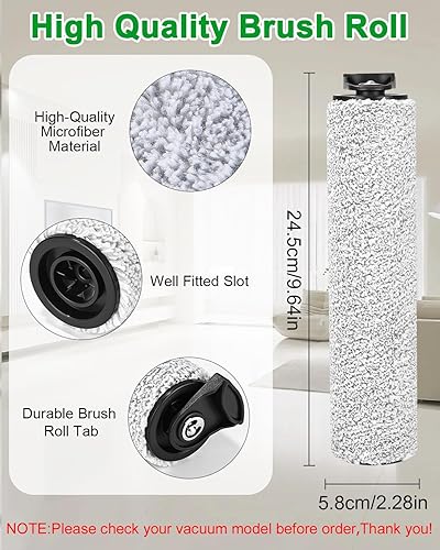Toaren Rouleau de brosse de rechange et Filtre Accessoires pour Tineco Floor One S5/S5 Pro/S5/S5 Pro 2 pour aspirateurs secs et humides,2 rouleaux de brosse,3 filtres(Non disponible pour S5 Combo) - Nail Gallerys