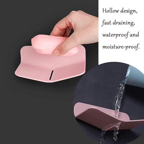 BECHOICEN Porte Savon Ventouse Douche sans Poinçon Porte Savon Douche Drainable pour Salle de Bain Porte Savon Mural Adhesif pour La Cuisine. - Nail Gallerys