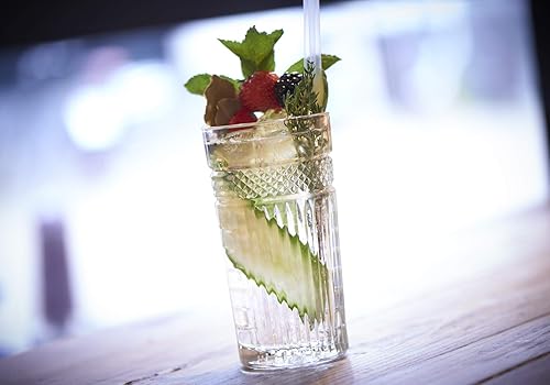 Libbey Verre long drink Radiant - 470 ml / 47 cl - 6 Unités - Design vintage - Vont au lave-vaisselle - Nail Gallerys