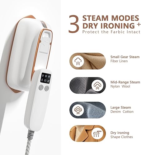 Homuserr Mini Fer à Repasser, Rotatif à et 180° Humide et Sec, Rapide 20s, Fer à Vapeur Réservoir d'eau de 160 ML, 1500W de Voyage, Idéal Pour la Maison et Les Voyages - Nail Gallerys