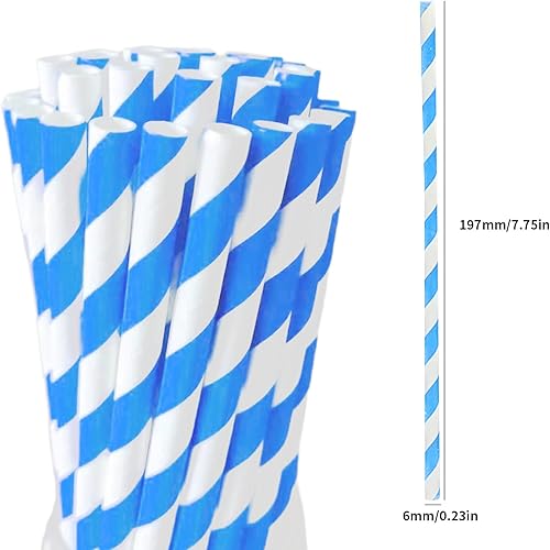 Lot de 100 Paille Plastique,Oktoberfest,Décoratives Pour Fête de La Bière,en Papier Biodégradable,Bleues,Pailles en Papier,Pour Fête de La Bière,Anniversaire, Mariage - Nail Gallerys