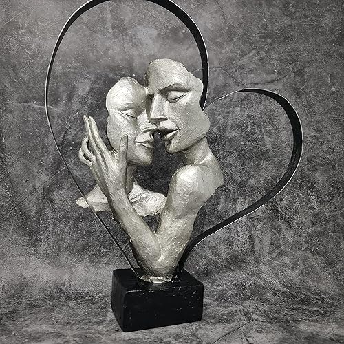 Lifestyle & More Buste déco Exclusif Sculpture Couple d'amoureux en Pierre reconstituée Couleurs antiques Hauteur 37 cm - Nail Gallerys