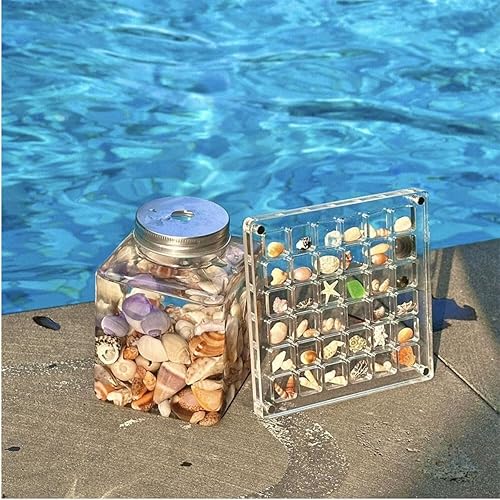 BOBOZHONG Boîte D'affichage Magnétique en Acrylique,36 Grilles Boîte de Présentation de Coquillages Boîte D'affichage pour Coquillages Boîte de Rangement pour Coquillages Perles Clous Bijoux - Nail Gallerys