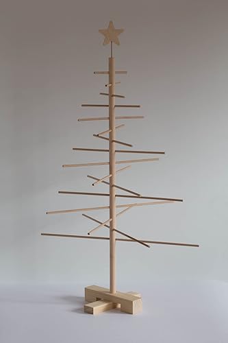 xmas3 S 75 cm Arbre de Noël en Bois, Naturel, 48 x 48 x 75 cm - Nail Gallerys