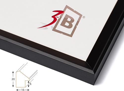 3-B Cadre de l'image VIK - Noir - 13x18 - cadre photo en bois avec verre acrylique - Nail Gallerys