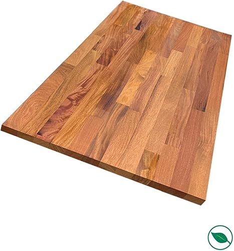 Plan de travail acajou massif huilé lamellé collé abouté 2500 x 650 x 36 mm - FSC 100% - Nail Gallerys