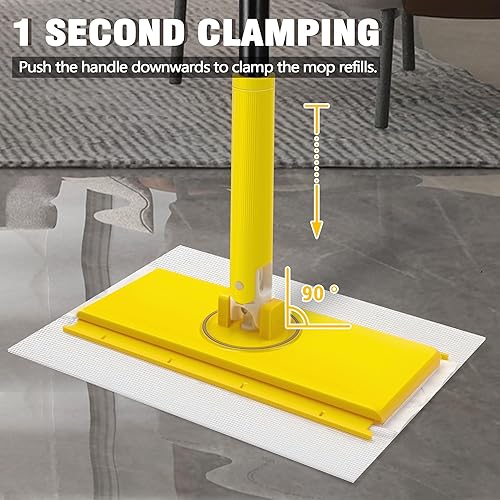 NEWE Complet Balai, 2 en 1 Vadrouille Nettoyage Lave Sol pour Swiffer, 10 Lingettes Sèches et 10 Lingettes Humides pour Nettoyer la Poussière - Nail Gallerys