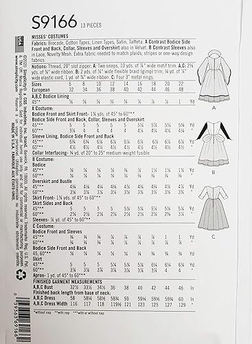 SIMPLICITY SS9166R5 Conjure une certaine magie dans l'appel de la culture pop sorcière fantaisie. Tailles pour les femmes 6-22 pour les costumes de groupe, R5 (14-16-18-20-22) - Nail Gallerys