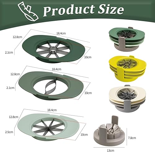 Xafrstyu Coupe-Fruits 4 en 1, Trancheuse Pomme Mangue Tomate, Outil de Cuisine Multifonctionnel pour Couper Les Fruits et Légumes (Yellow) - Nail Gallerys