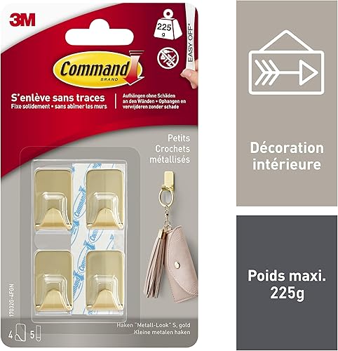 Command Petits crochets métalliques dorés - Nail Gallerys