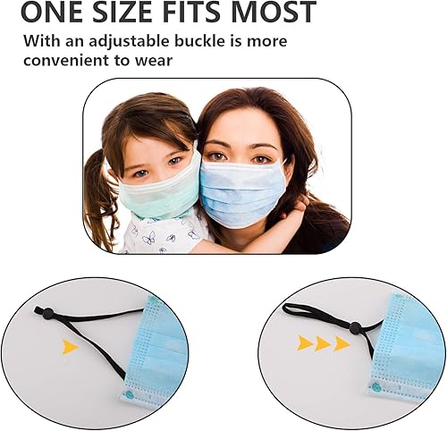 TOYMIS 120 pièces Bandes élastiques de Couture Avec Boucle Réglable Boucle d'oreille corde Pour Fournitures de Bricolage (Blanc et Noir) - Nail Gallerys