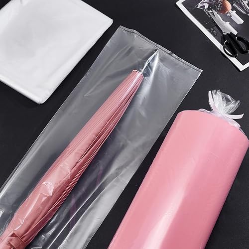 PH PandaHall 15x100cm pochettes en Plastique Extra Longues 100pcs pour Sacs à Affiches Ouverts à Plat Sacs en Polyéthylène Transparents pour Affiches Sac de Rangement Étanche pour Affiches - Nail Gallerys