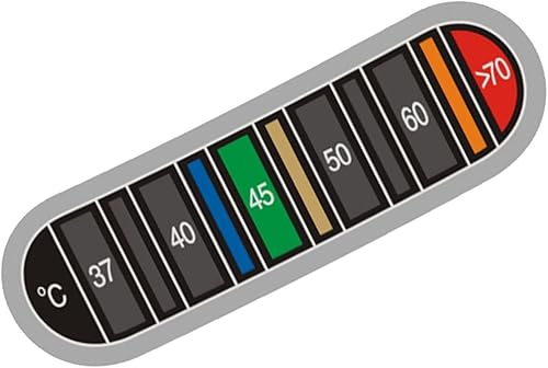 Zasdvn Autocollant de température à changement de couleur 0 à 70 °C - Bande de thermomètre à lait réutilisable - Autocollant étanche pour cafetières à lait en métal - Nail Gallerys