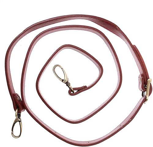Fenteer Poignée Réglable Amovible Cuir PU Artificiel de Sac à Bandoulière pour Femme Réparation de Sac Bricolage - Bordeaux - Nail Gallerys