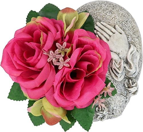 Flair Flower Roses artificielles sur cœur - Décoration funéraire - Décoration de cimetière - Décoration de deuil - Décoration de deuil - Fleurs artificielles - Décoration funéraire - Nail Gallerys